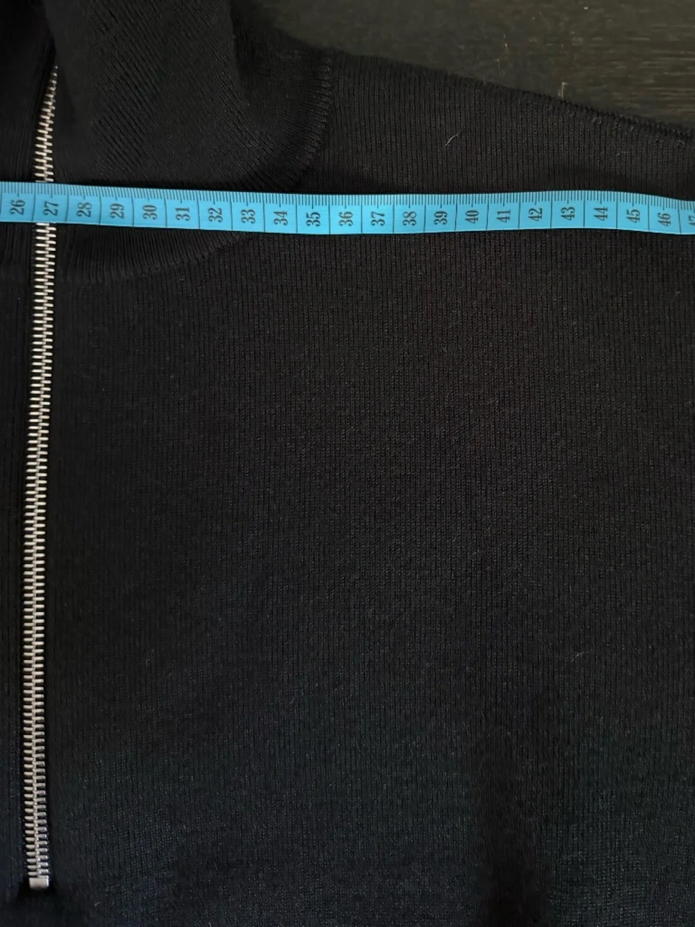 Chanel 26A Black Wool Quarter Zip Knitwear Size 34 Metiers D'art